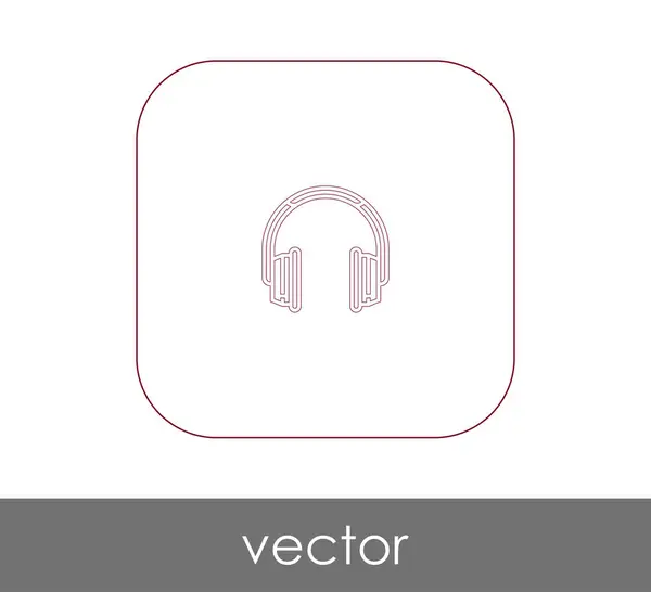 Headphones ícone web — Vetor de Stock