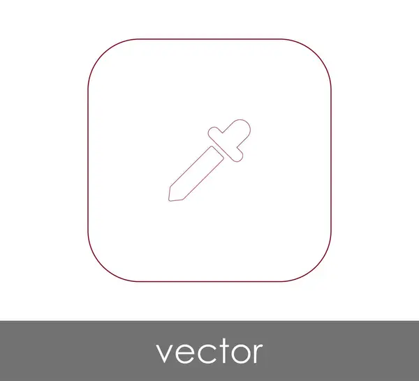 Pipette Zeichen Symbol Vektorabbildung — Stockvektor