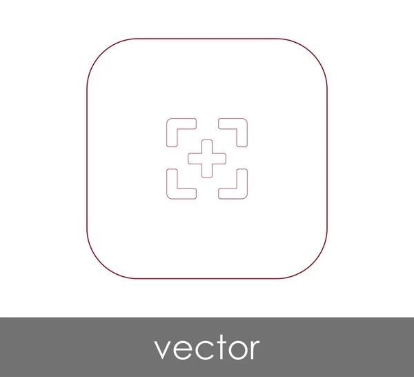 Diseño Ilustración Vectorial Del Icono Enfoque Cámara — Vector de stock