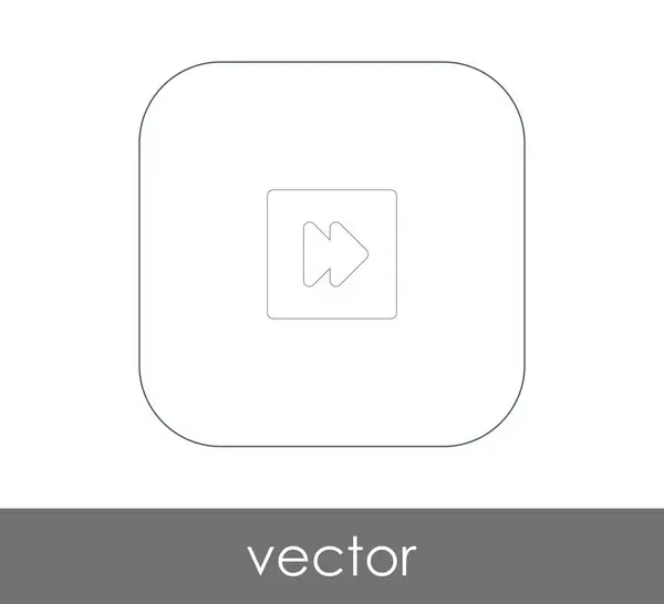 Icono de avance rápido — Vector de stock