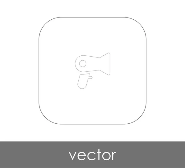 Sèche-cheveux icône plate — Image vectorielle