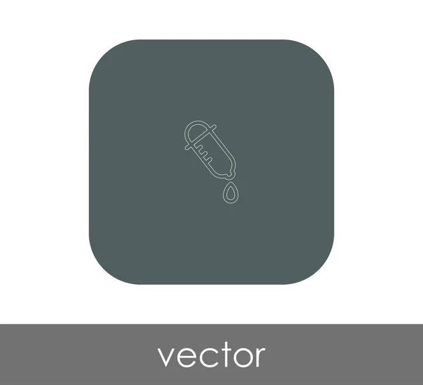 Icono Signo Gotero Ilustración Vectorial — Vector de stock