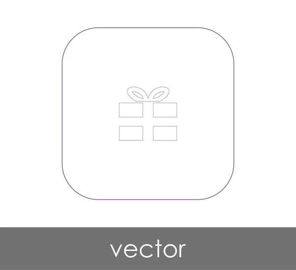 Vektorové Ilustrace Design Ikony Pole Zabalený Dárek — Stockový vektor