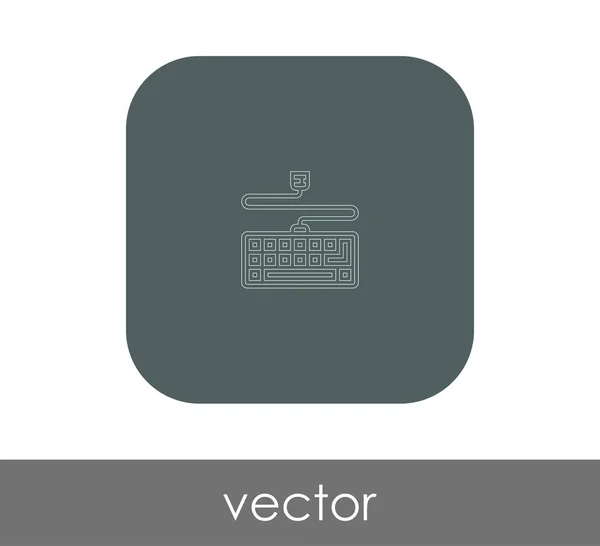 Desenho Ilustração Vetorial Ícone Teclado — Vetor de Stock