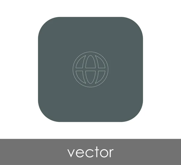 Mundo Icono Globo Para Diseño Web Aplicaciones Ilustración Vectores — Vector de stock