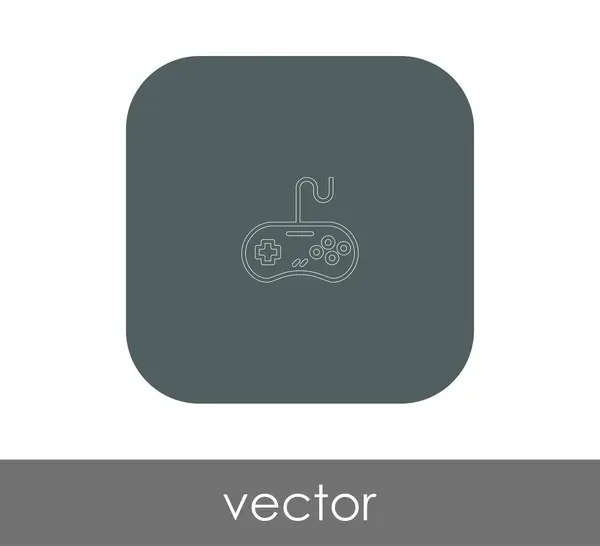 Joystick icono plano — Vector de stock