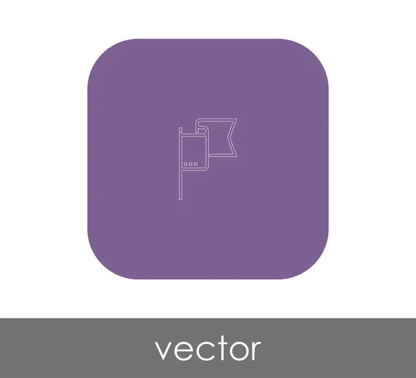 Vlag Pictogram Vector Illustratie — Stockvector