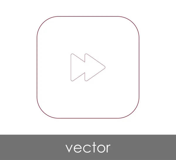 Vooruitspoelen pictogram — Stockvector