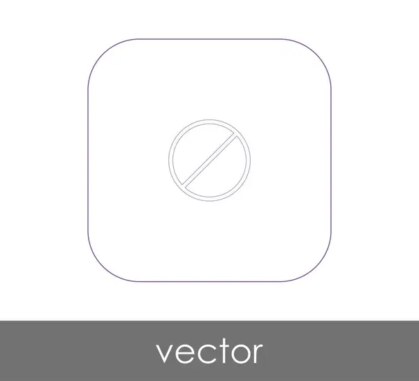 Illustration Vectorielle Conception Icône Signe Interdit — Image vectorielle