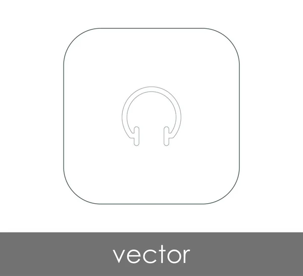 Icône web casque — Image vectorielle