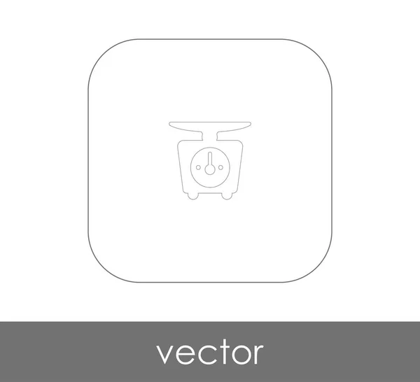 Ícone Escala Alimentos Ilustração Vetorial — Vetor de Stock