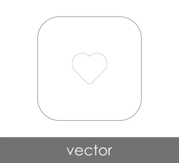 Szív-web ikon — Stock Vector