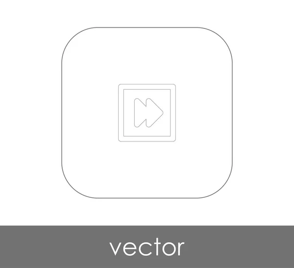 Vooruitspoelen pictogram — Stockvector