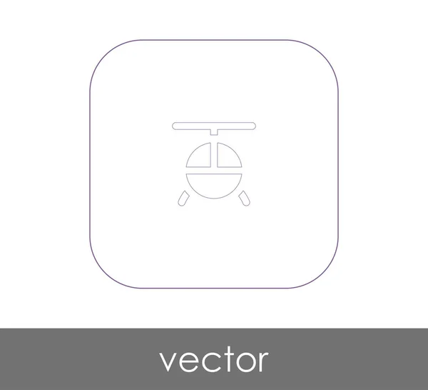 Ícone web helicóptero — Vetor de Stock