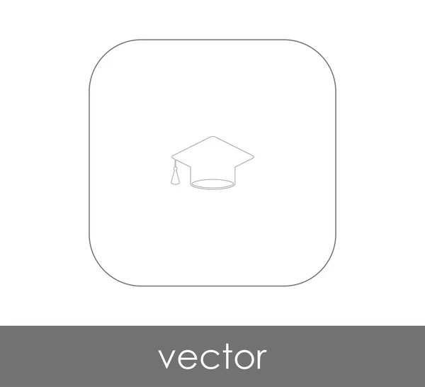 Icône Casquette Graduation Illustration Vectorielle — Image vectorielle
