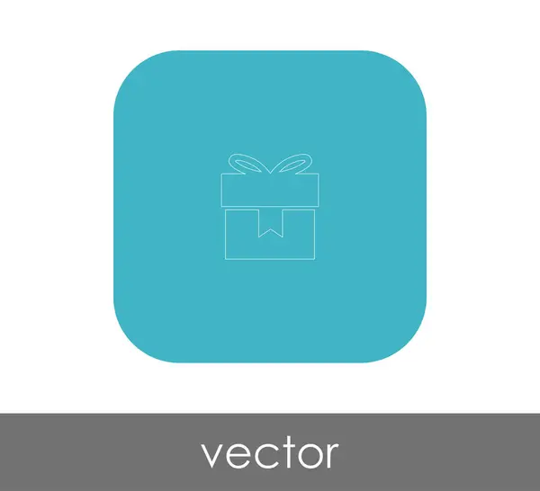 Illustration Vectorielle Conception Boîte Cadeau Emballée Icône — Image vectorielle
