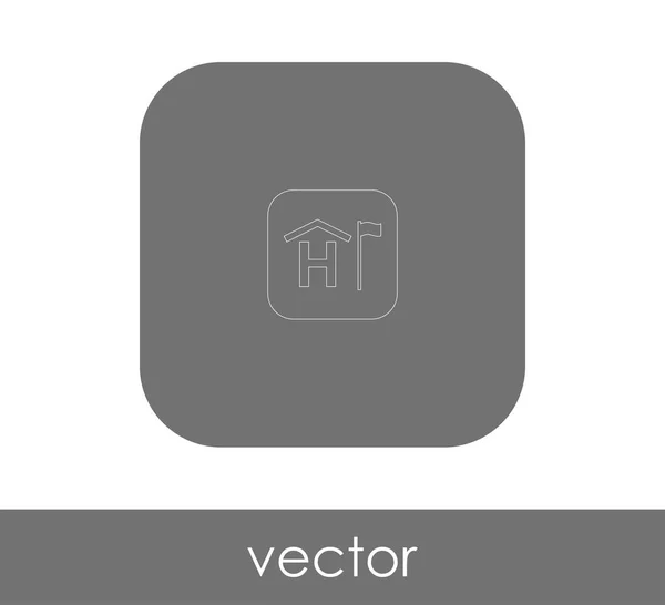 Web デザインおよびアプリケーションのホテル記号アイコン — ストックベクタ