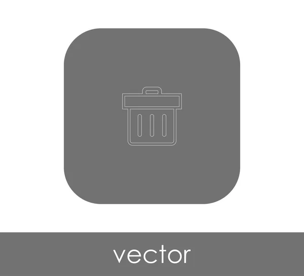 Значок Мусорного Бака Векторная Иллюстрация — стоковый вектор