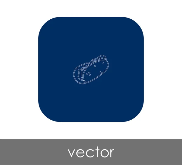 Vector Illustration Design Hot Dog Icon Web Design Applications — Stock Vector