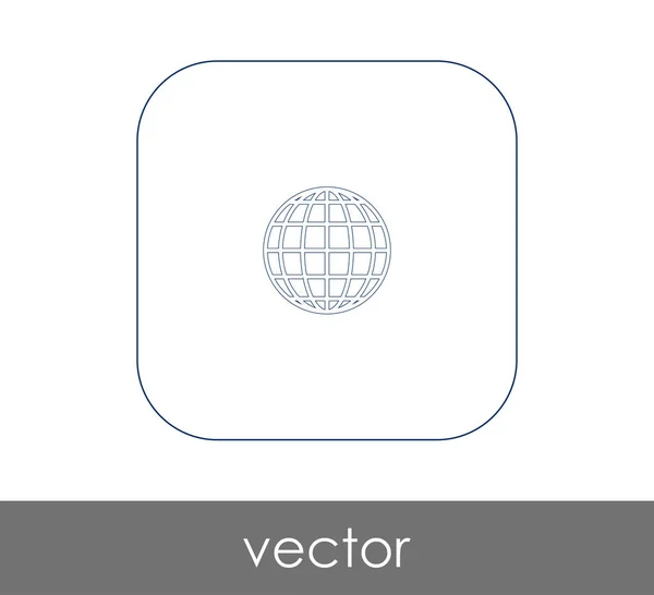 Web デザイン アプリケーション ベクトル イラストの世界地球のアイコン — ストックベクタ