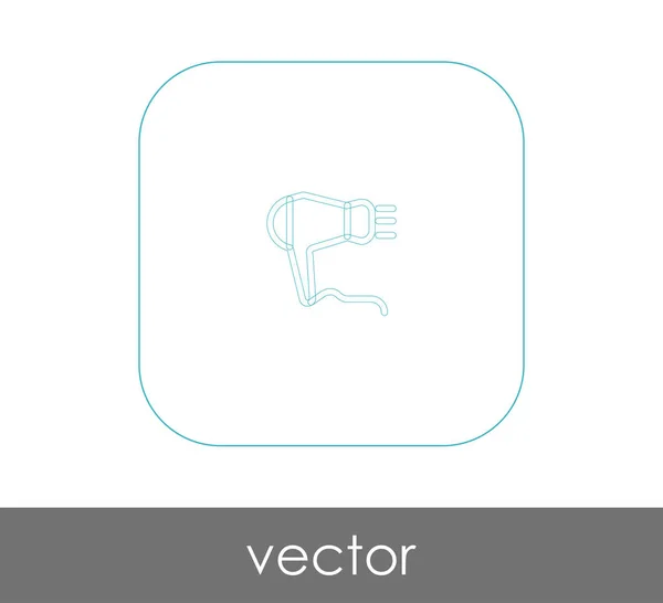 Secador Pelo Icono Web Vector Ilustración — Vector de stock