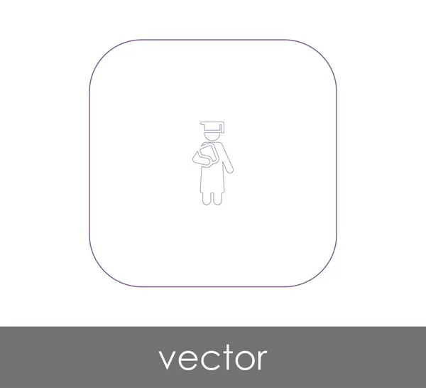 Icône Web Diplômé Illustration Vectorielle — Image vectorielle