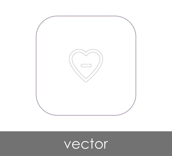 Hjerte web ikon – Stock-vektor