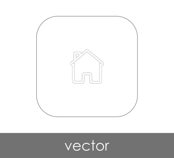 Icono Casero Logotipo Ilustración Del Vector — Vector de stock
