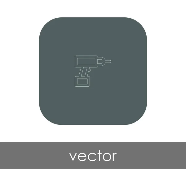 Icono Perforadora Eléctrica Ilustración Vectorial — Vector de stock