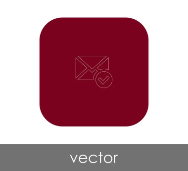 e- posta işareti simgesi, vektör illüstrasyonu