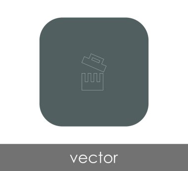 vektör çizim tasarım çöp kutusu simgesi