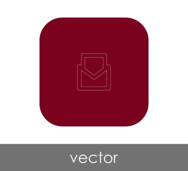 zarf simgesi, logo, vektör çizim 