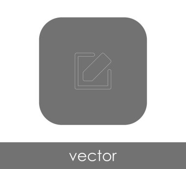 Simgeyi kalem, vektör illüstrasyonu ile düzenle    