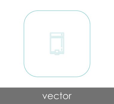 vektör çizim tasarım çöp kutusu simgesi