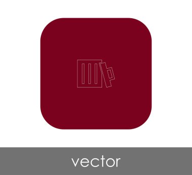 vektör çizim tasarım çöp kutusu simgesi