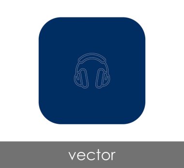 kulaklık işareti simgesi, vektör çizim