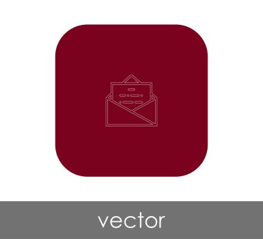 zarf simgesi, logo, vektör çizim 