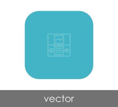 Oyun çubuğu düz simgesi