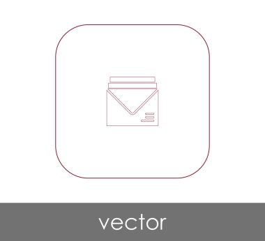 zarf simgesi, logo, vektör çizim 