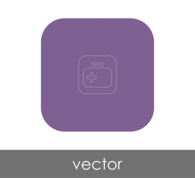 vektör çizim tasarım ilk yardım kiti simgesinin
