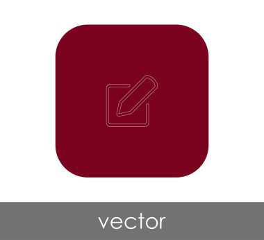 Simgeyi kalem, vektör illüstrasyonu ile düzenle    