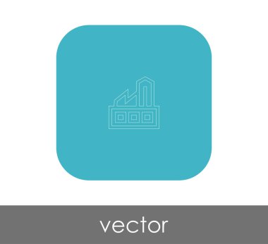 Fabrika düz simgesi