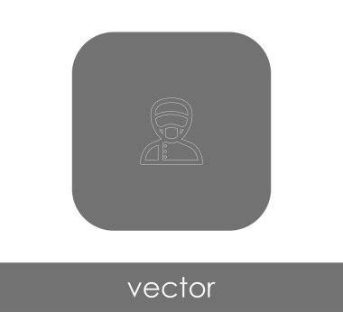 Doktor Web simgesi, vektör illüstrasyonu 