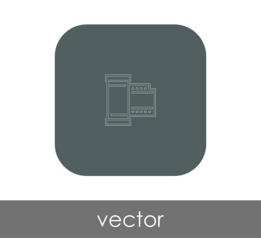 Film işareti simgesi, vektör çizim