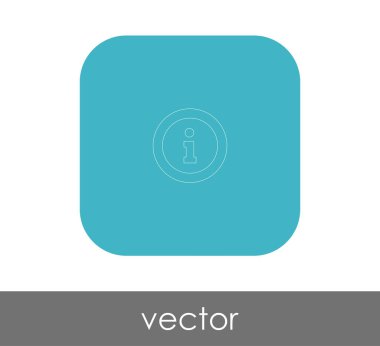 Web tasarım ve uygulamaları için bilgi işareti simgesi