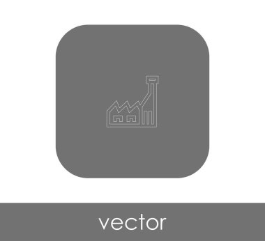 Fabrika simgesi, sınaî-vektör çizim 