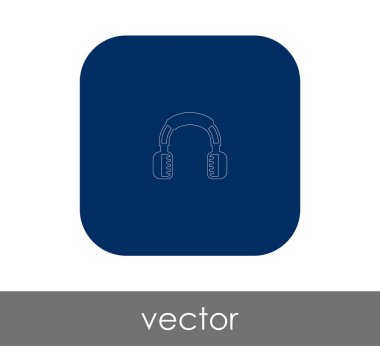 kulaklık işareti simgesi, vektör çizim