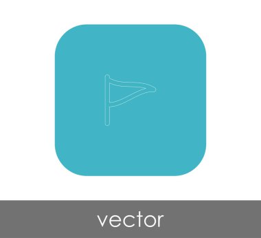 bayrak işareti simgesi, vektör illüstrasyonu