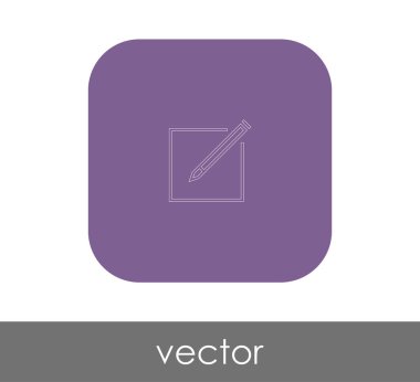 Simgeyi kalem, vektör illüstrasyonu ile düzenle    