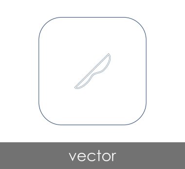 Bıçak düz simgesi, vektör illüstrasyonu